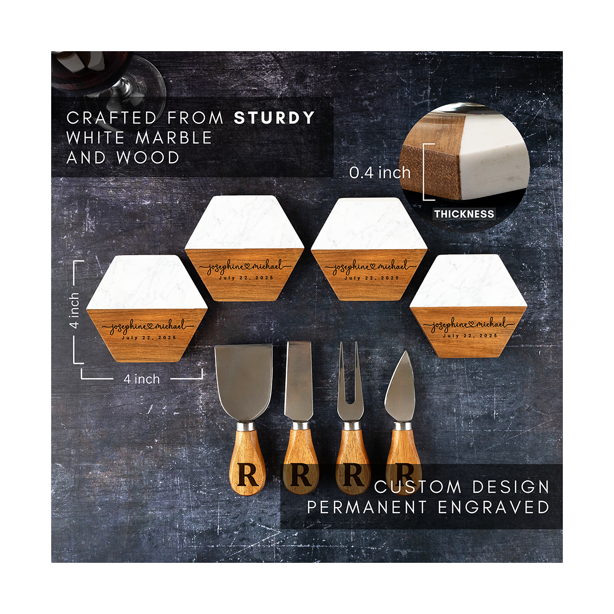 Personalized Charcuterie Board Couple Gift 2 Cashback - RebateKey