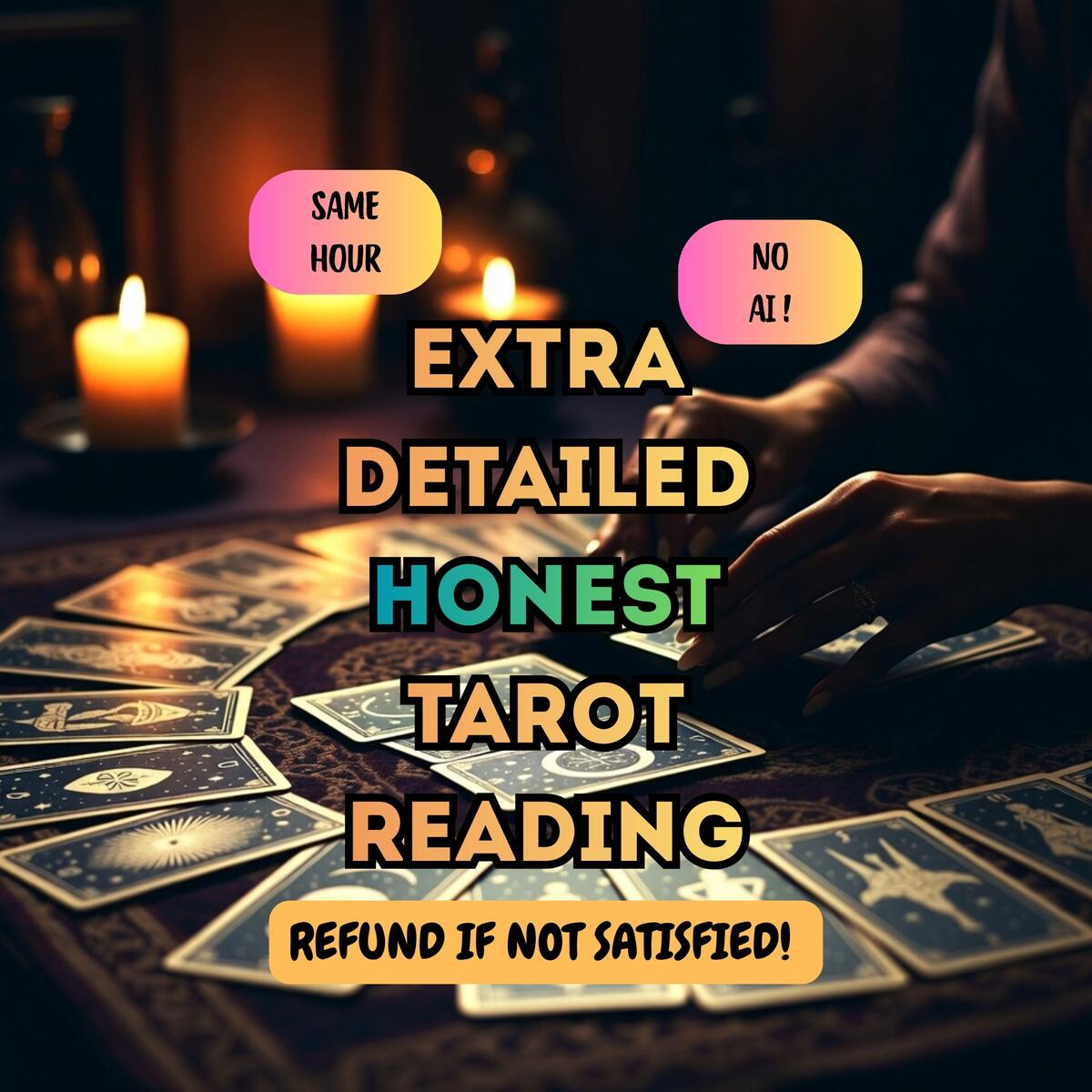 Detailed Tarot Reading, Same Hour Psychic Reading, Spiritual Guidance