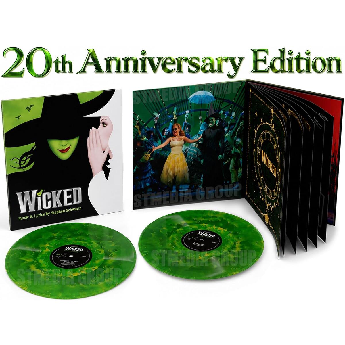 Wicked: 20th Anniversary (Original Soundtrack) [2LP "Wicked Green" Vinyl Set] Limited Edition Lenticular Cover & 24-Page Booklet