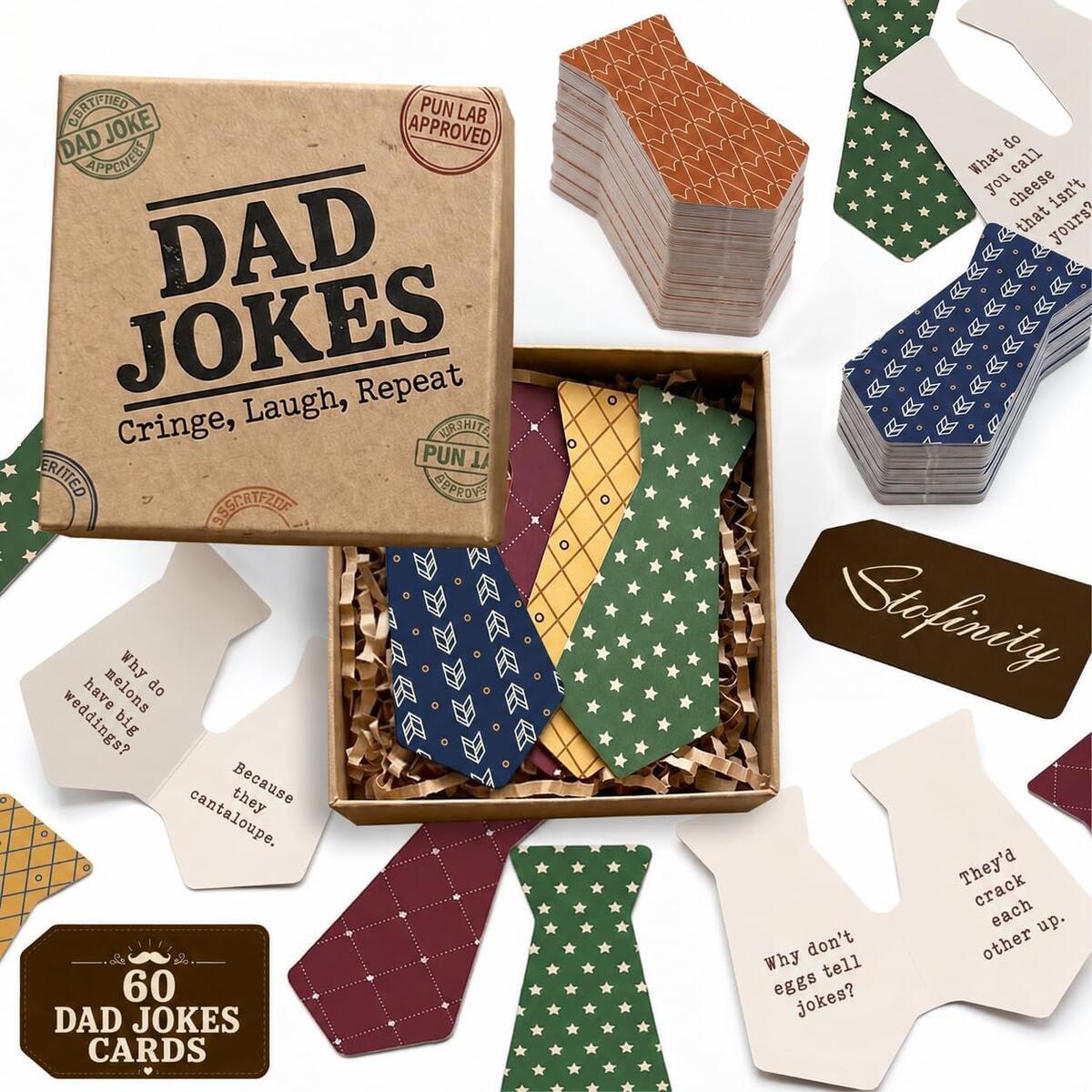60 Dad Jokes Cards - Funny Dad Gifts for Christmas from Daughter, Son, Wife