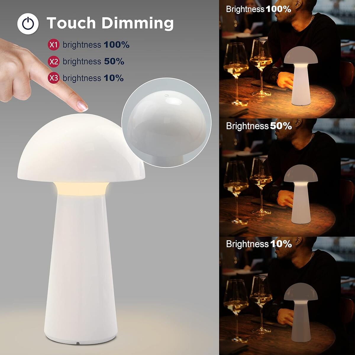 Mushroom Table Lamp Rechargeable 1 Cashback Rebate - RebateKey