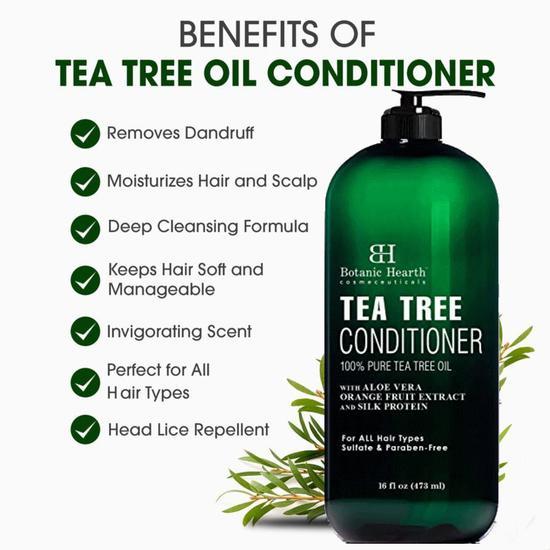 Tea Tree Shampoo And Conditioner Set With 100 Pure Tea Tree Oil For ...