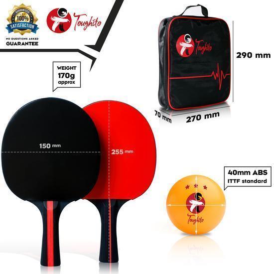 Toughito Ping Pong Paddle Aero Black Ping Pong Paddles Set Of 4 For