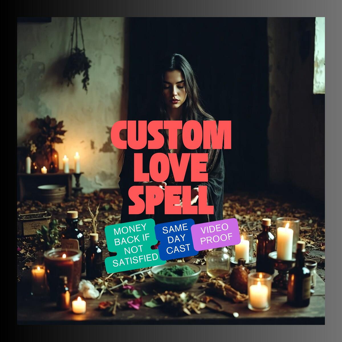 Custom Love Spell Casting, Attract Soulmate, Stubborn Target, Powerful Passion Ritual