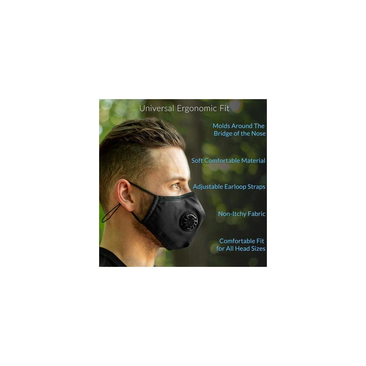 Face Mask Best Air Pollution UNIVERSAL FIT Dust Masks + 6 N99 Filter
