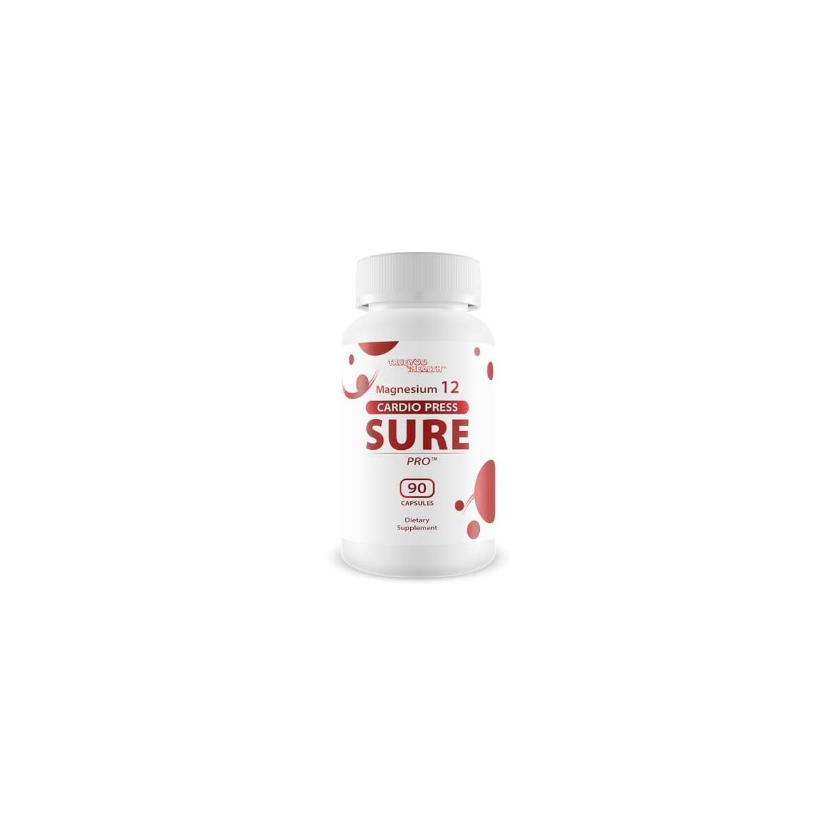 Magnesium 12 Cardio Press Sure Pro - Our Best Poor Circulation Supplements - Ultra Cardio Plus Supplement - Advanced High Pressure Pills - Cardio Care Pressure Supplement for Pressure Support