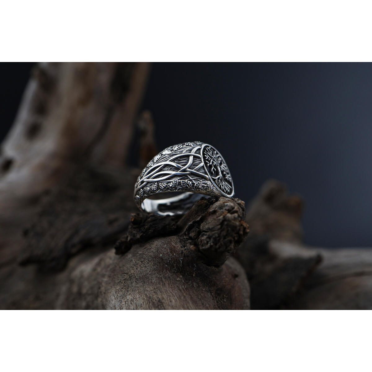 925k Sterling Silver Yggdrasil Ring Cash Back - RebateKey