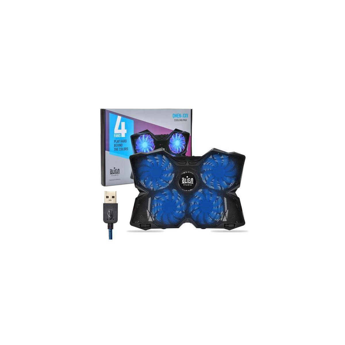 Alien Studio Laptop Cooling Pad Slim Fan Laptop Stand 4 Super Silent ...