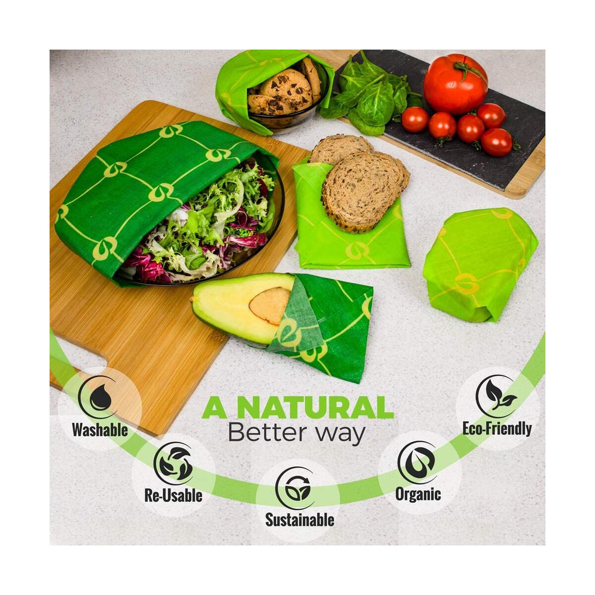 Beeswax Wraps Reusable Food Wrap Food Storage Wrap Cashback RebateKey