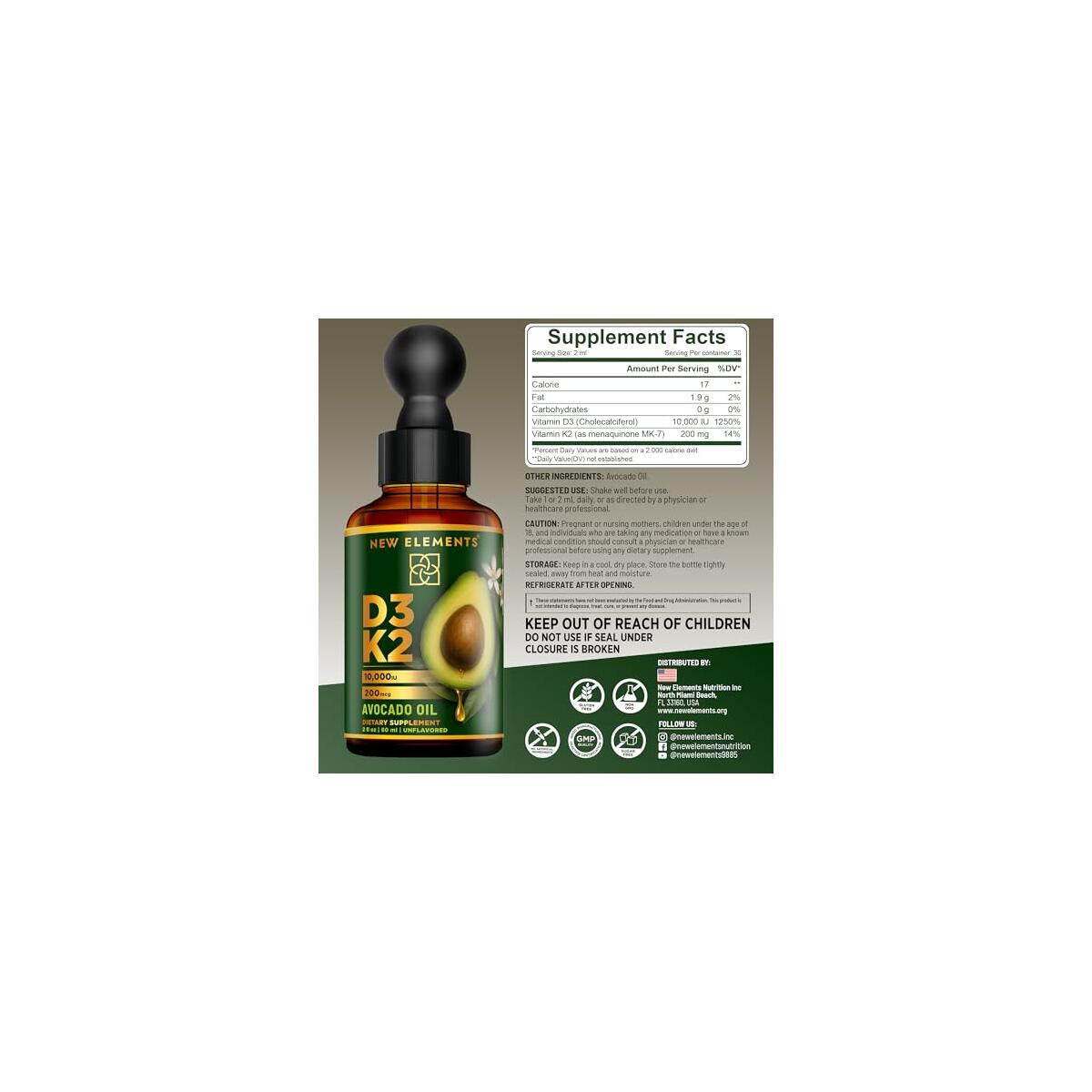 Avocado Oil Vitamin D3 K2 Cashback - RebateKey