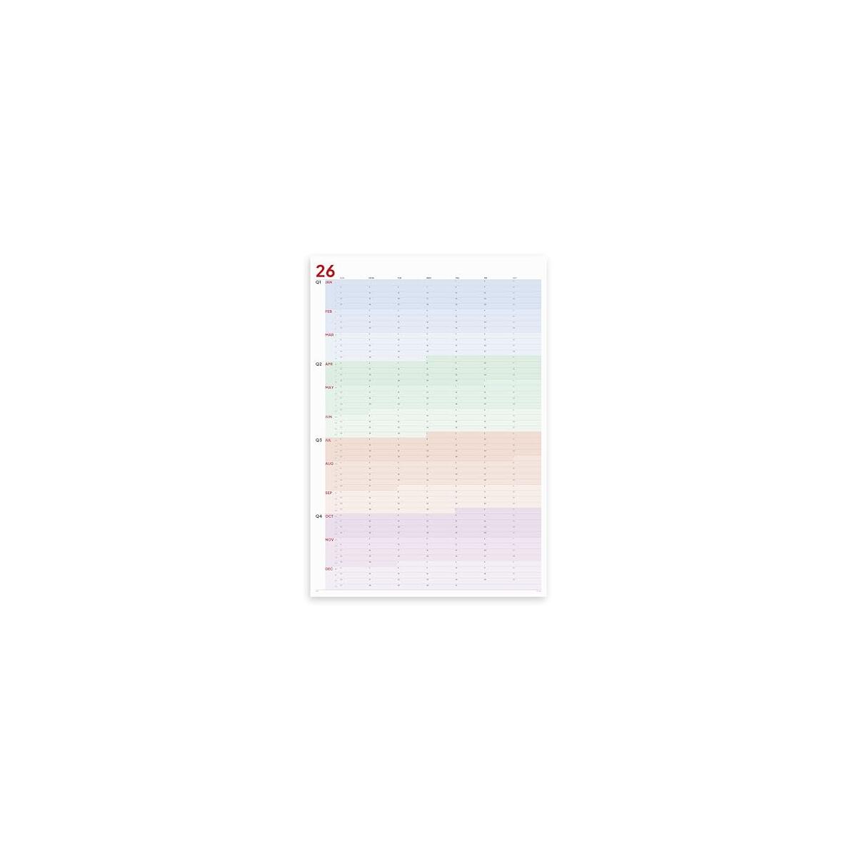 Large Wall Calendar 2026 (39 x 27 inches) Dry Erase Big Calendar, Erasable Wall Planner, Vertical Layout, Quality Print, Double-Sided Gloss Lamination (Comes Rolled in a Special Box), Special Continuous Design.