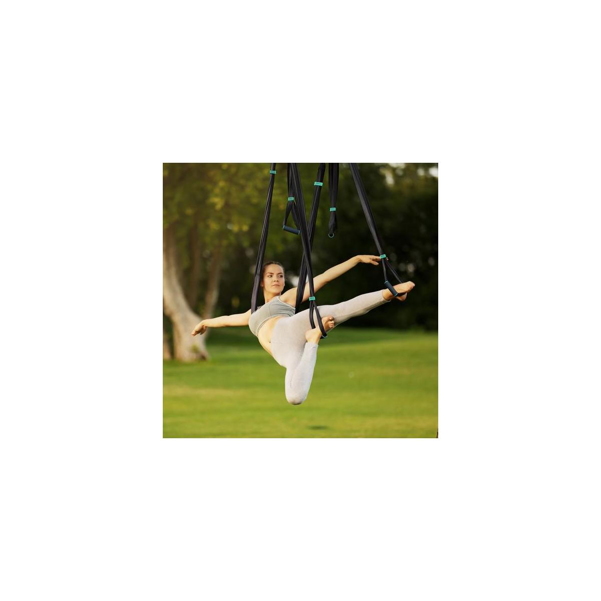 Yoga Trapeze Swing Strong Durable Antigravity Aerial Hammock Kit With Cashback - RebateKey