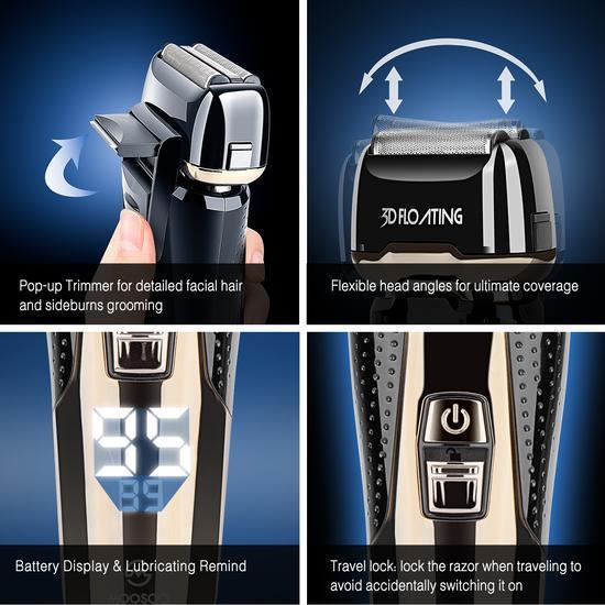 Moosoo M Electric Razor For Men Electric Shaver With Upgraded