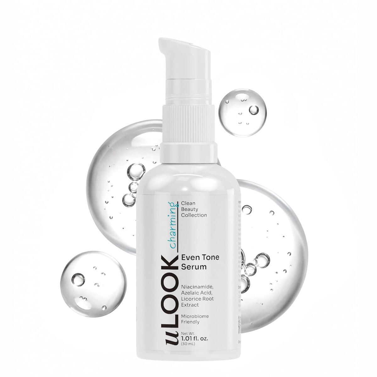 uLOOK Even Tone Serum 30 mL / 1.01 fl oz &ndash; Niacinamide, Azelaic Acid & Licorice Root Extract &ndash; Uneven Tone Support &ndash; Flora Friendly