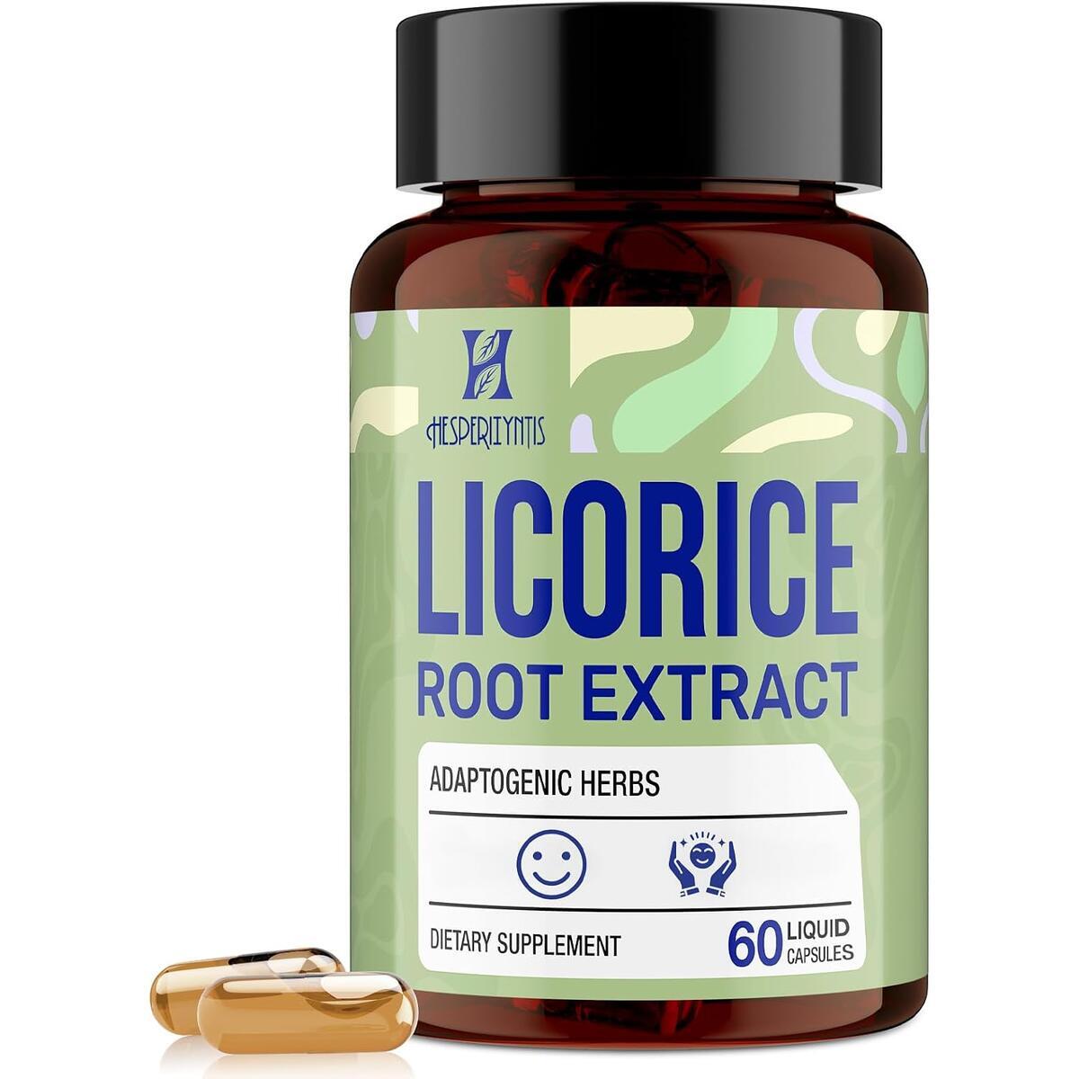 DGL Licorice, Licorice Root Extract for Digestive & Emotional, 60 Capsules DGL Supplement for Digestive & Stomach Lining, Herbal GI Formula in Liquid-Filled Capsules, Max Absorption