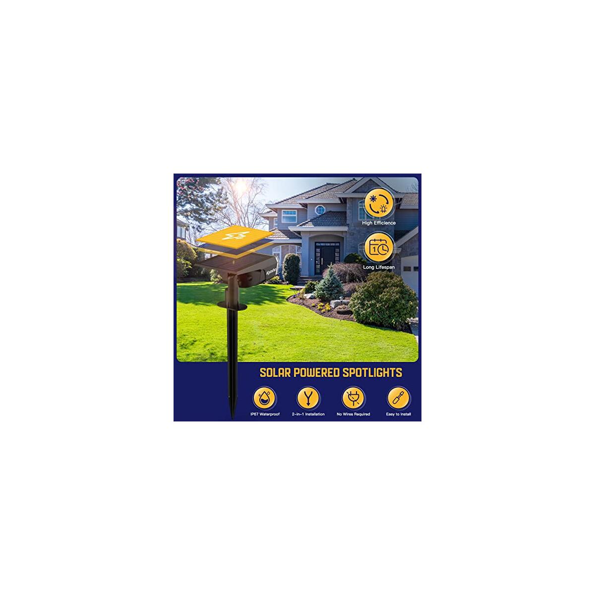 Rgbw Multicolor Solar Spotlight With 9 Modes For Rebate - RebateKey