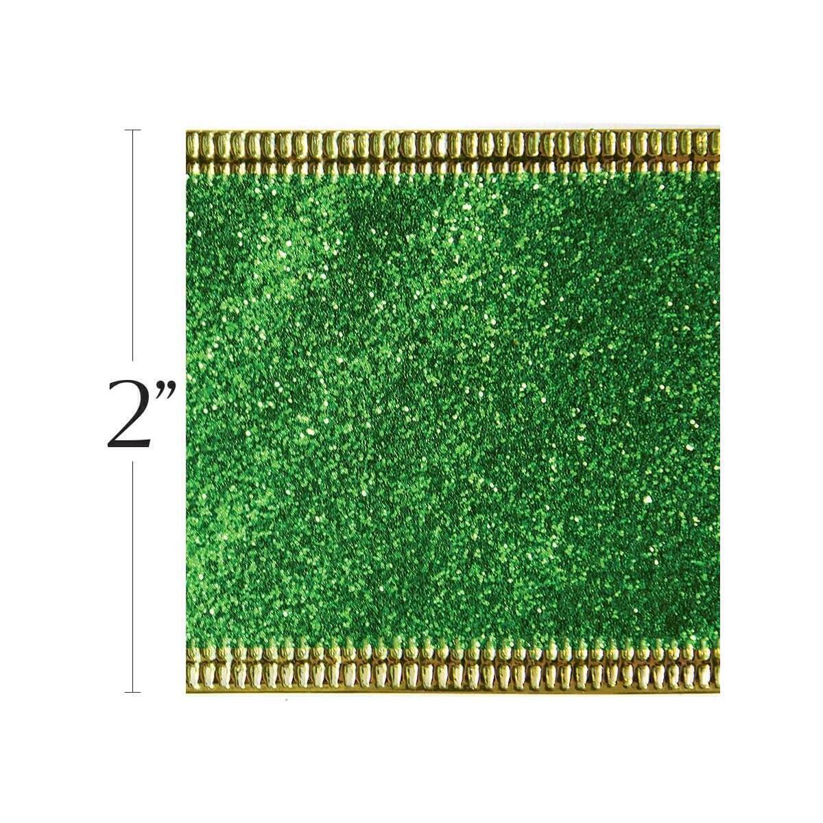 Glitter Ribbon Wired Christmas Ribbons Red Green Cashback Rebate - RebateKey