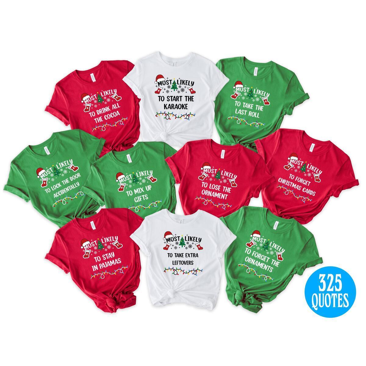 Matching Christmas T-Shirts: Funny Family Holiday Shirts 325 Quotes