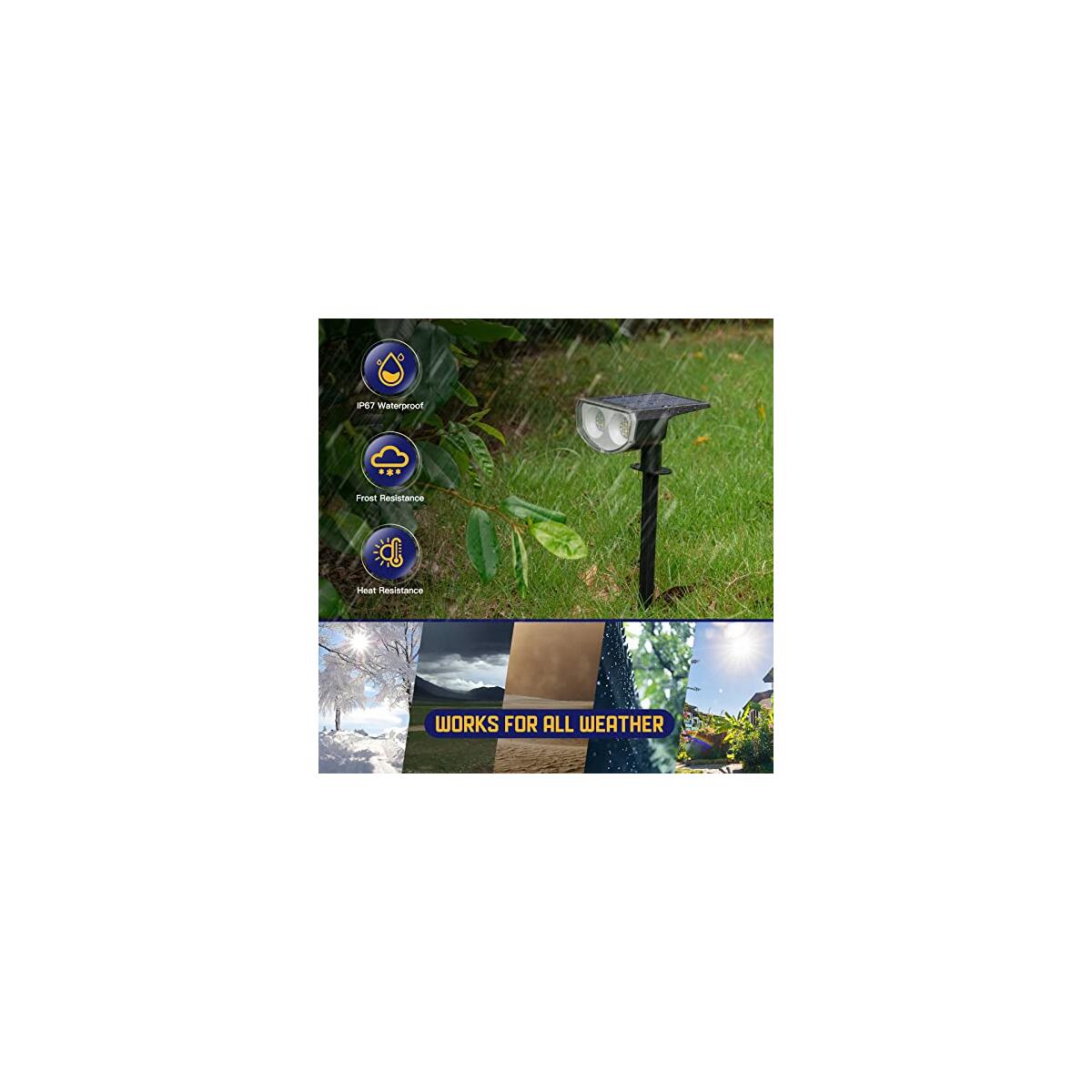 Rgbw Multicolor Solar Spotlight With 9 Modes For Rebate - RebateKey