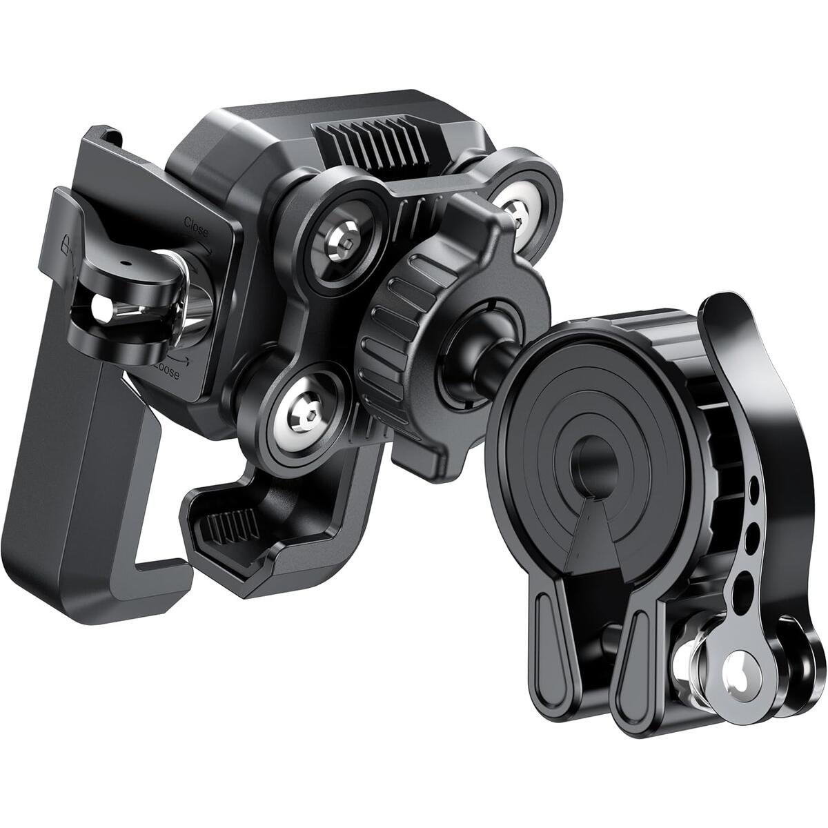 Motorcycle-Phone-Mount & Bike Phone Holder - Durable Phone Holder for Bike and Motorcycle, Bicycle Phone Mount, Fits All Smartphones (Black)