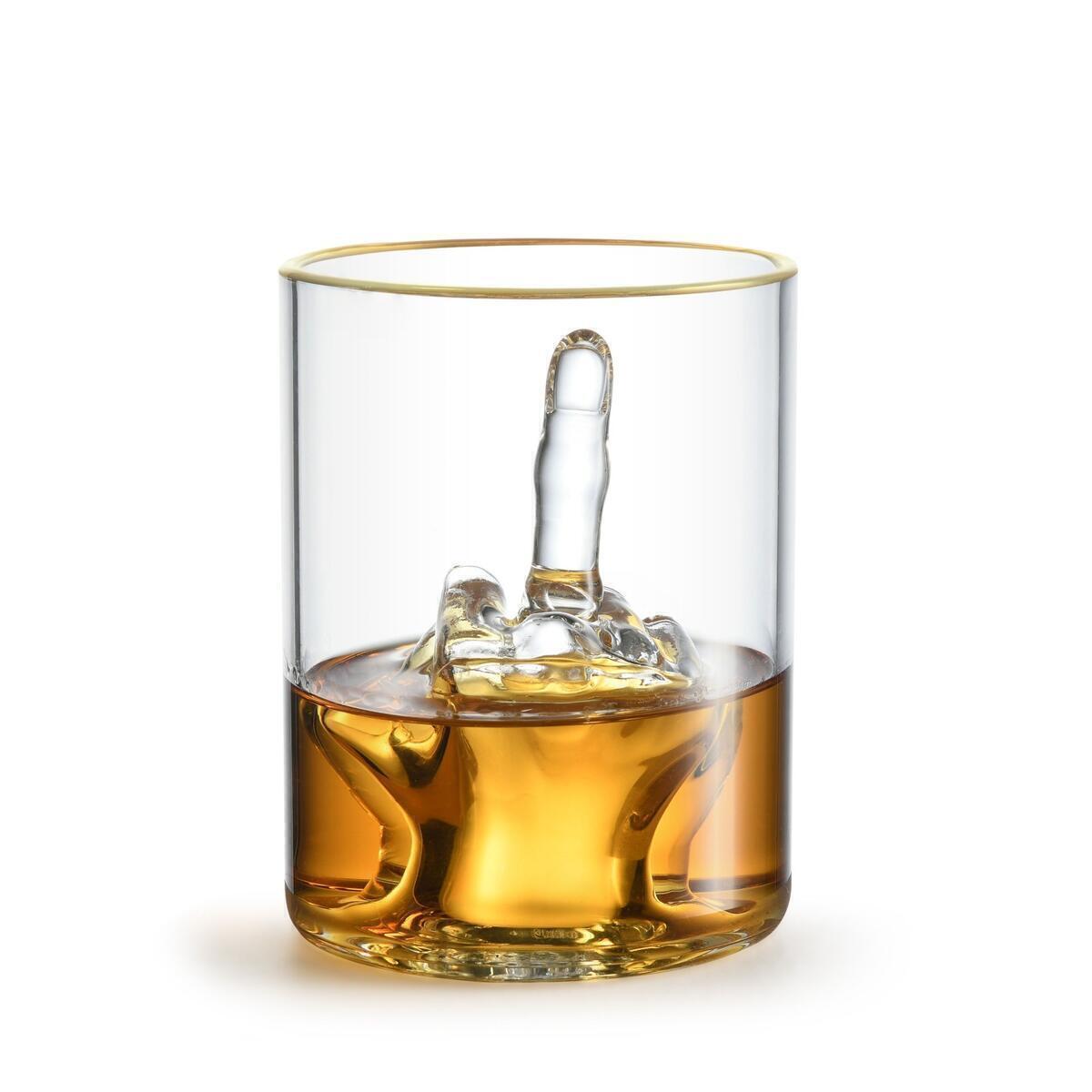 Middle Finger Funny Whiskey Glass 3 Rebate - RebateKey
