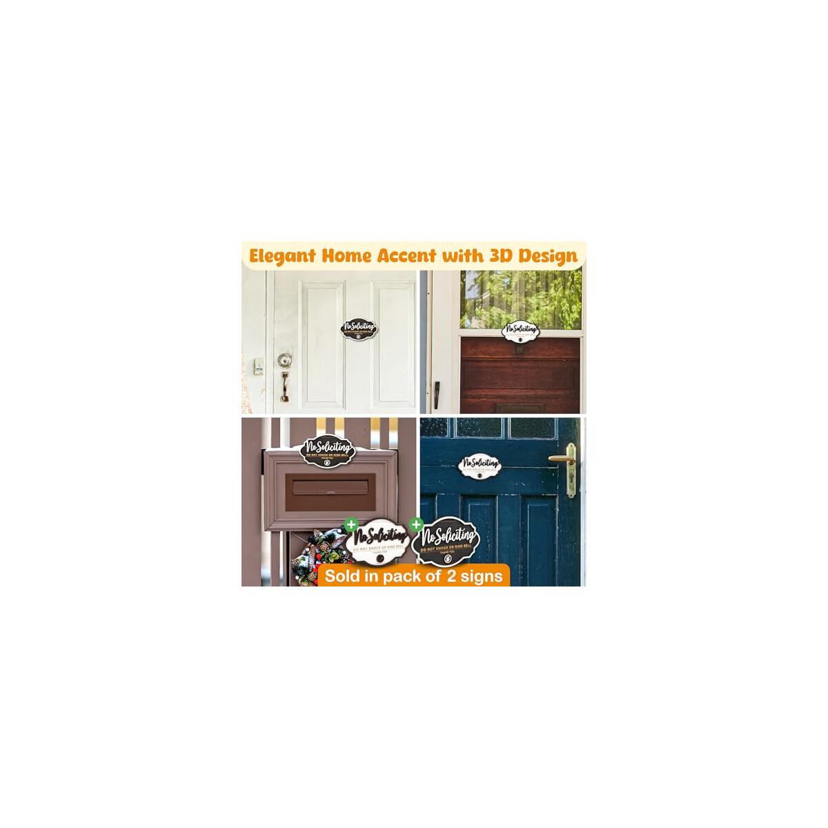 Funny No Soliciting Sign For House Door 2 Pack Cashback - RebateKey