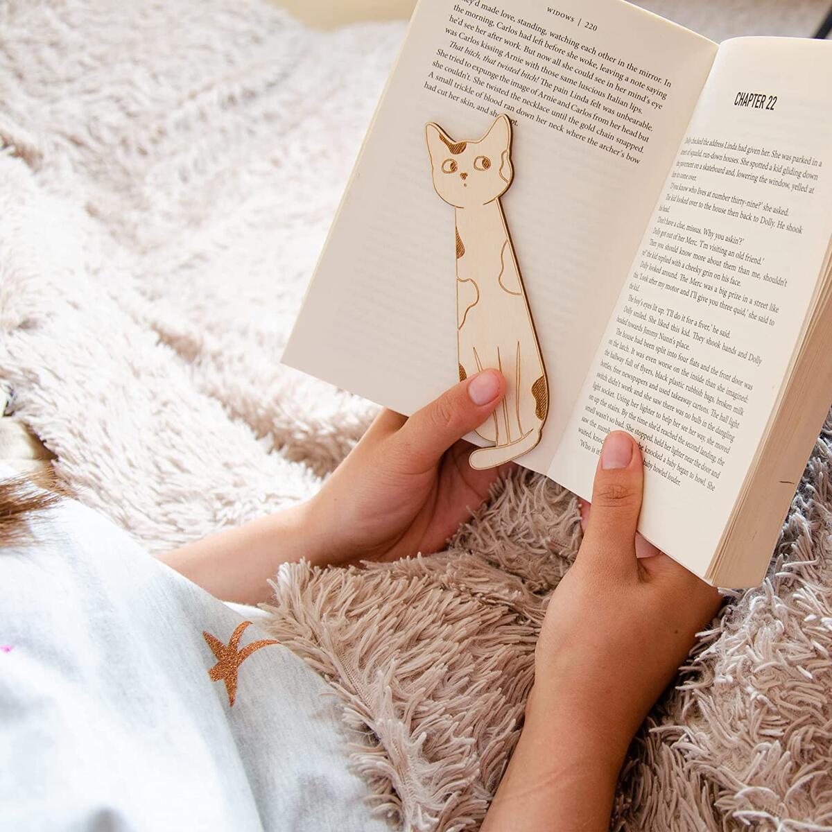 Wooden Bookmark Cat Lovers Cash Back - RebateKey