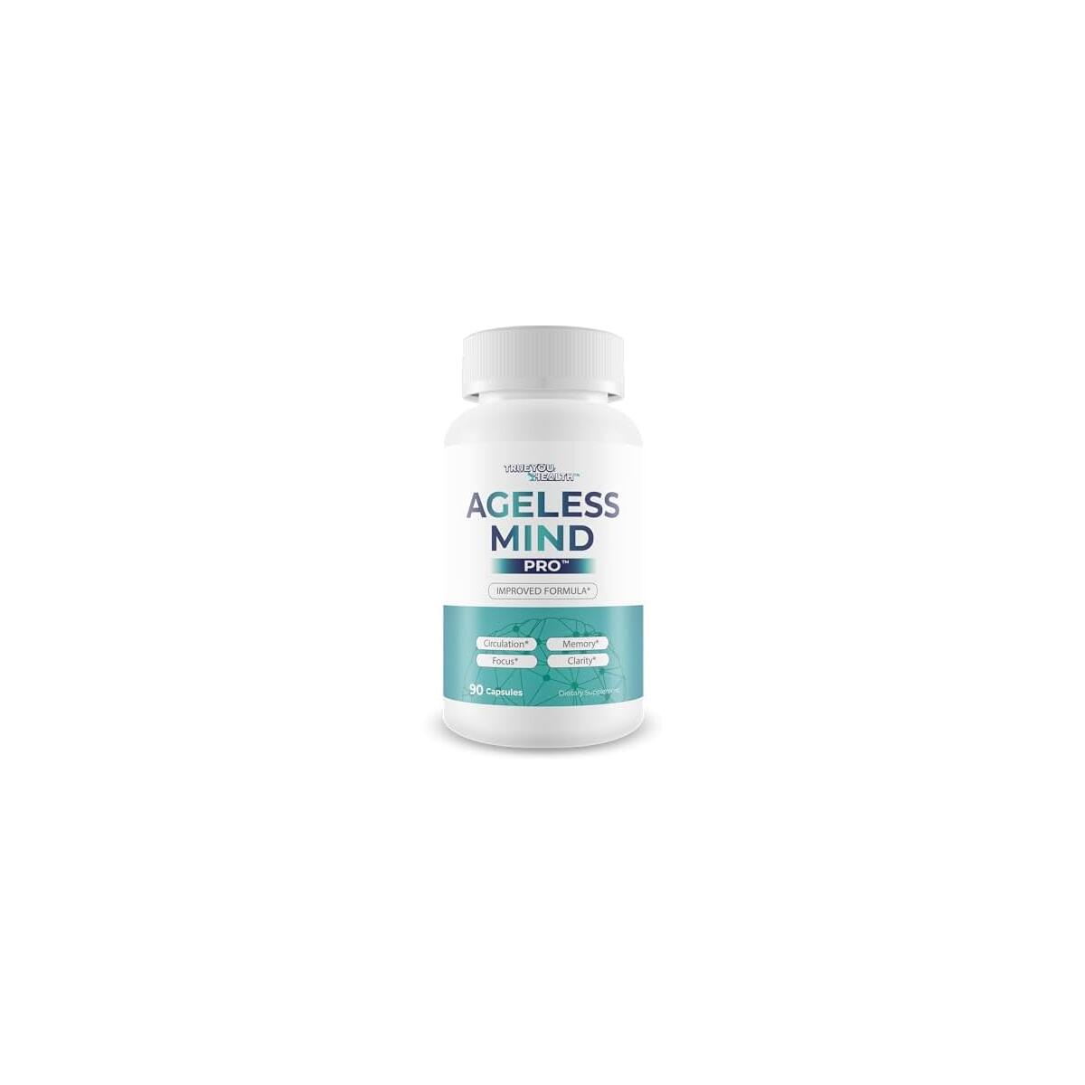 Ageless Mind Pro - Our Best Nootropic Brain Supplements for Memory and Focus - Lions Mane Mushroom Supplement Capsules for Youthful Brain Performance - Brain Booster - Ageless Brain Support Supplement