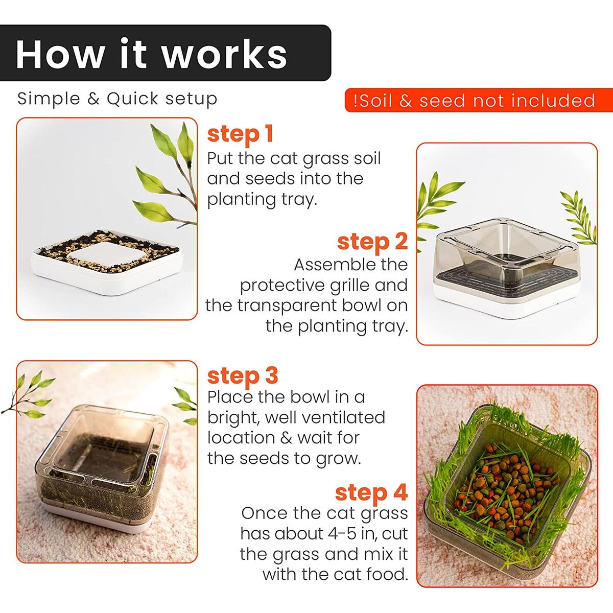 Cat Bowls With Cat Grass Rebates - RebateKey