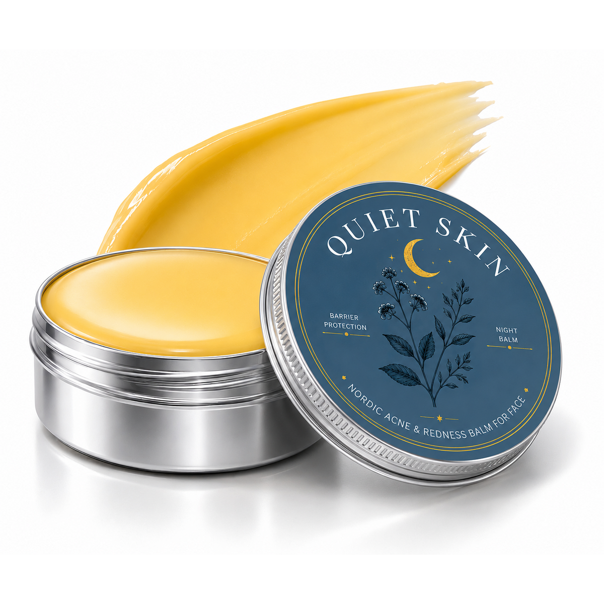 Natural Acne Balm with Beeswax, Sea Buckthorn & Calendula | Botanical Night Balm for Acne-Prone Skin, Breakouts & Redness | Non-Comedogenic Salve for Face | 1 oz