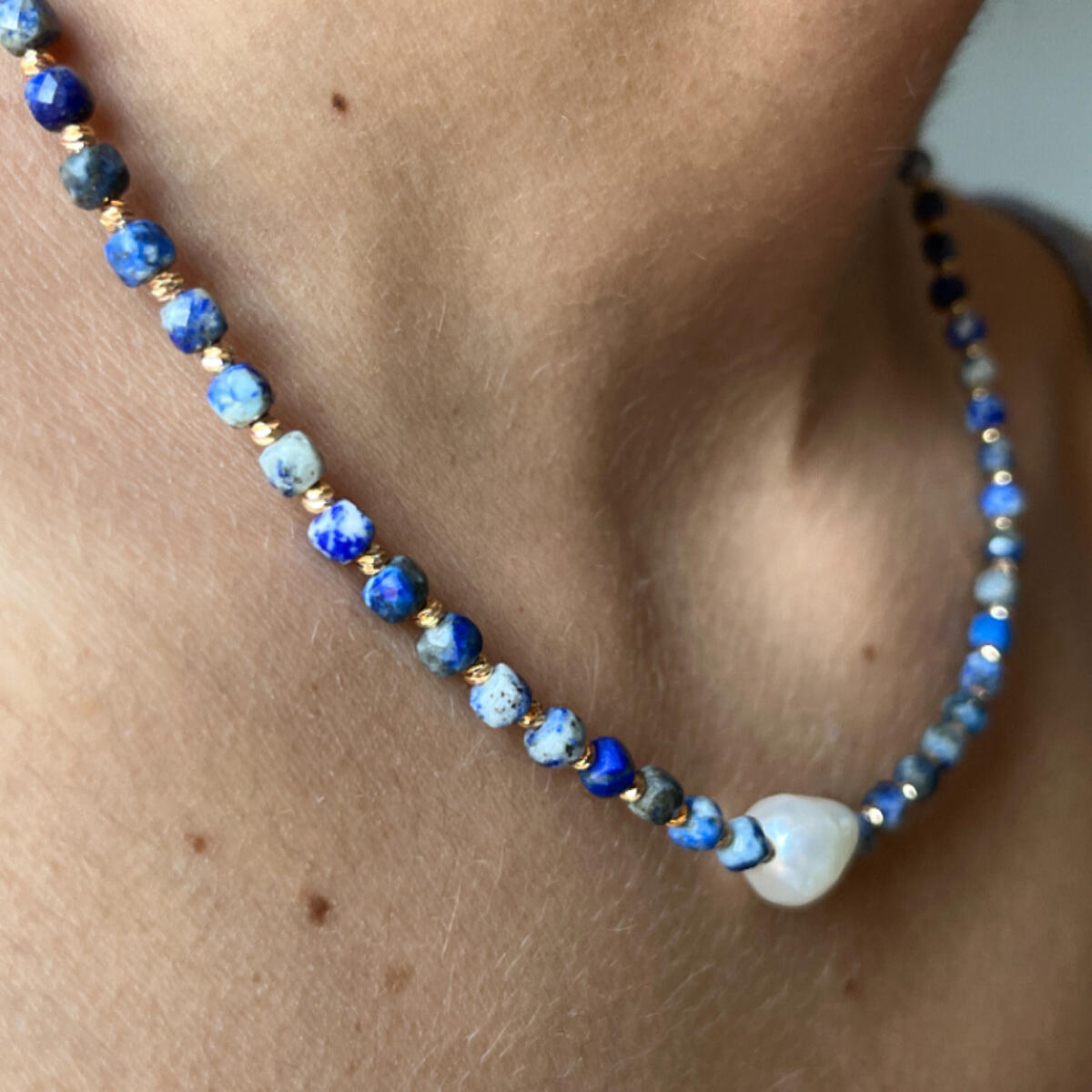 Lapis Lazuli Necklace,Handmade Crystal jewelry,Gemstone Necklace