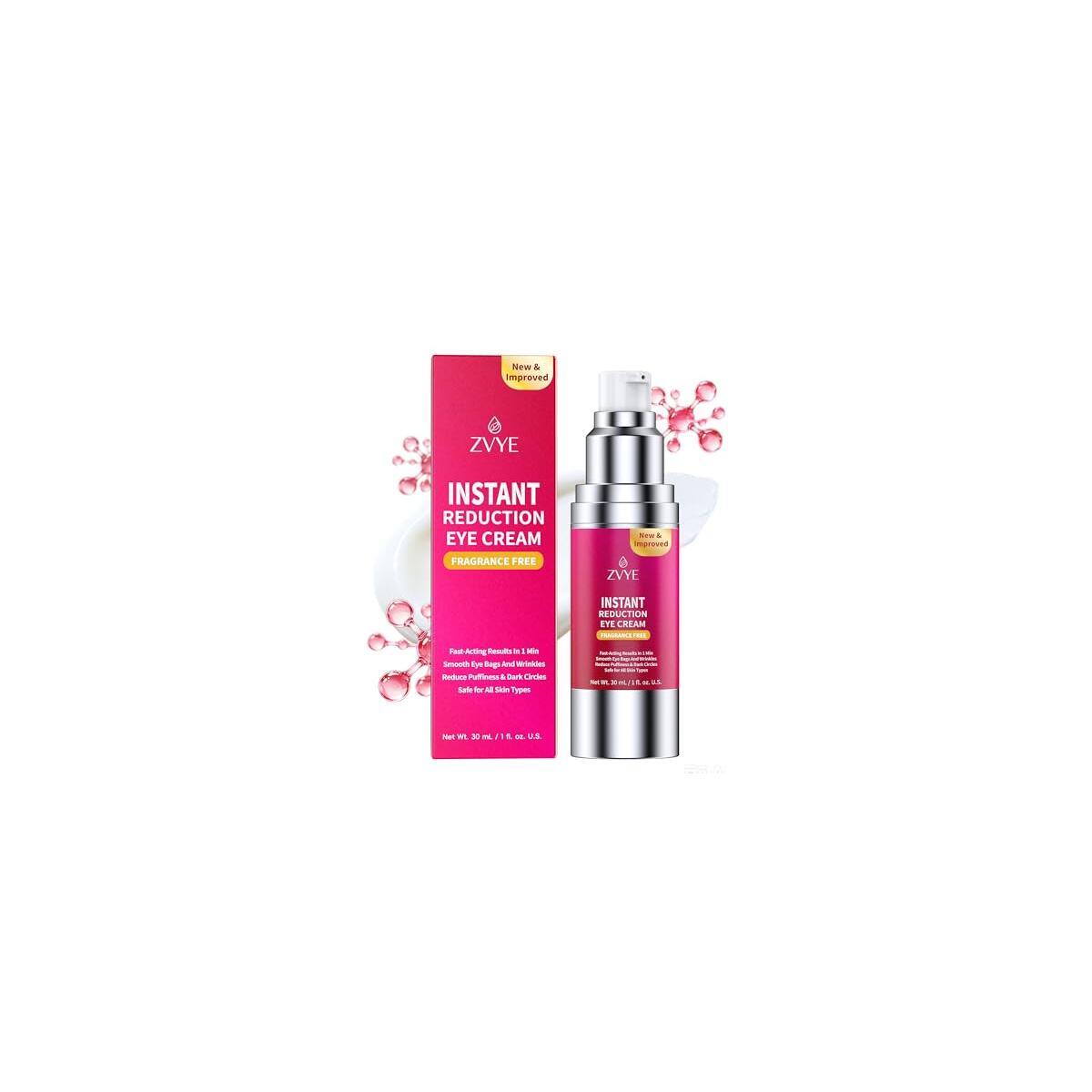 ZVYE Instant Eye & Face Lift Cream: Ultimate Firming & Tightener Treatment &ndash; Reduces Under Eye Bags | Puffiness | Dark Circles | Wrinkles in 60 Seconds &ndash; for Women & Men &ndash;for All Skin Types