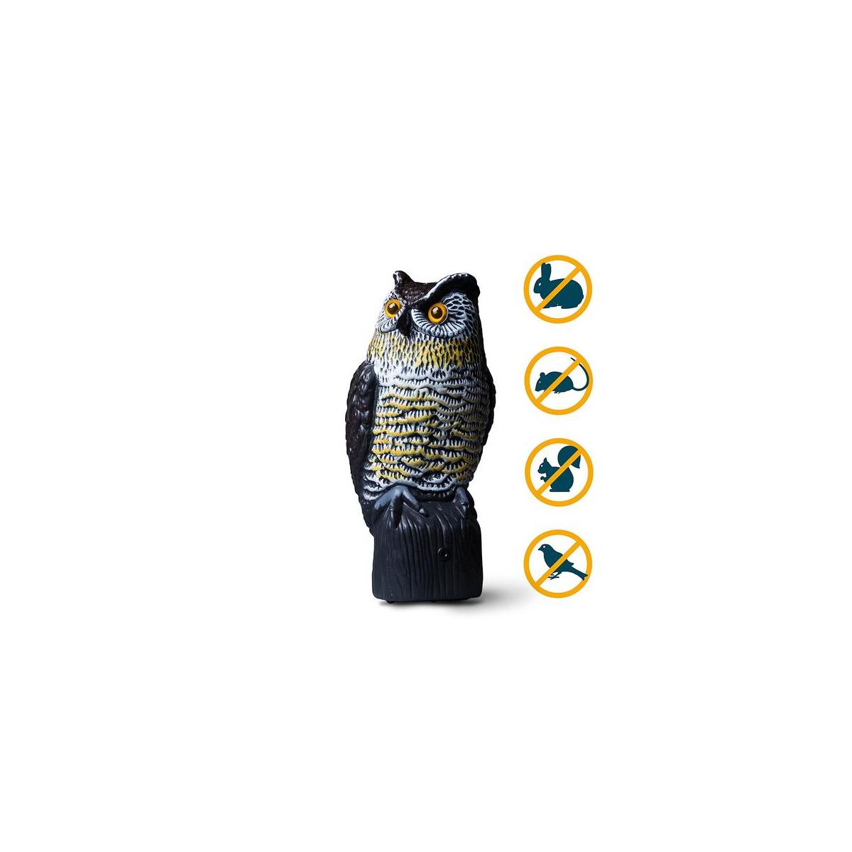 Hooty Owl Decoy Bird Repellent Motion Activated Solar Pest Control