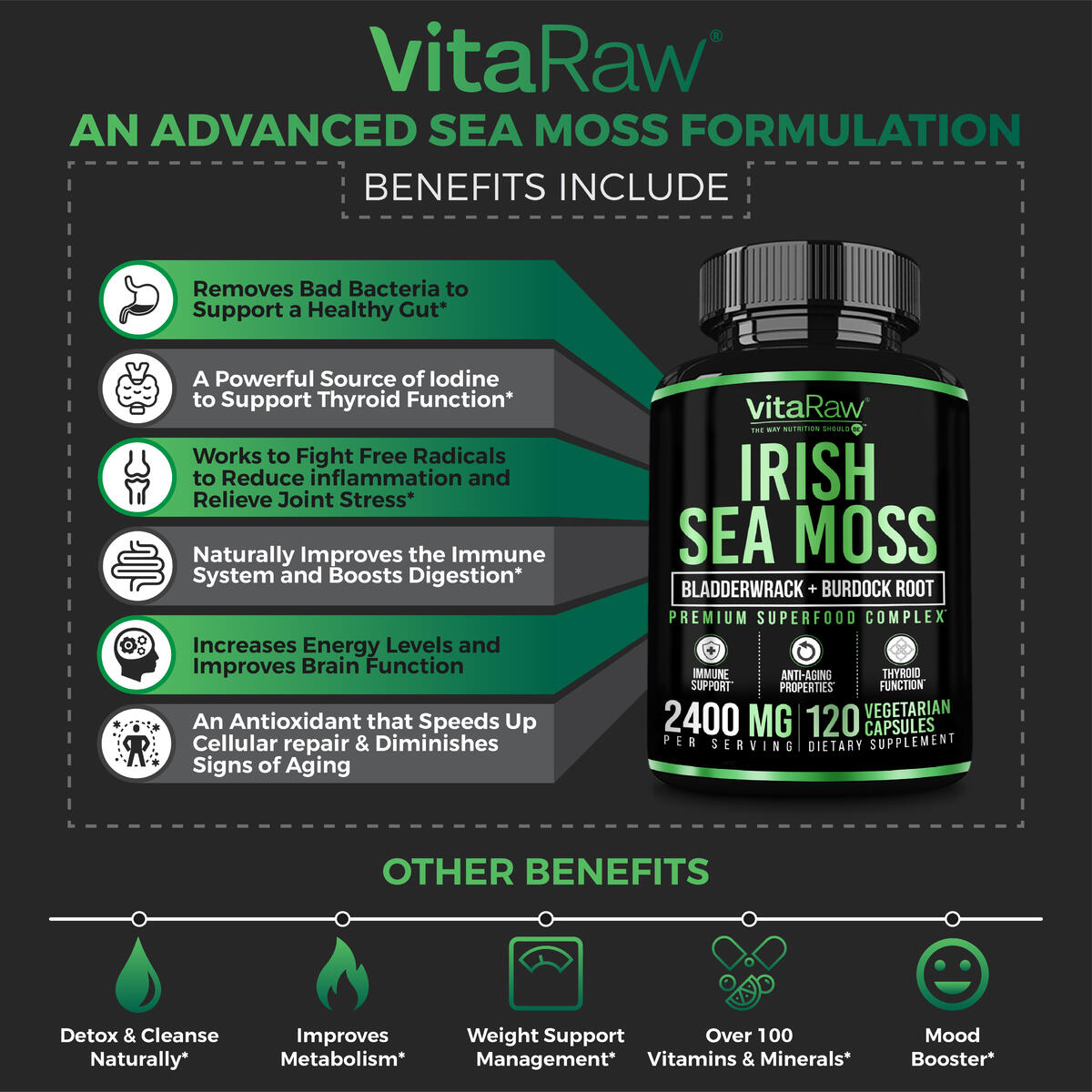Vitaraw Irish Sea Moss Cash Back - RebateKey