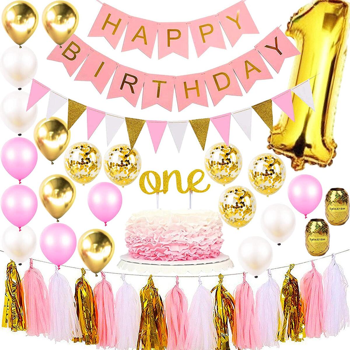 1st Birthday Girl Decorations Cashback - RebateKey