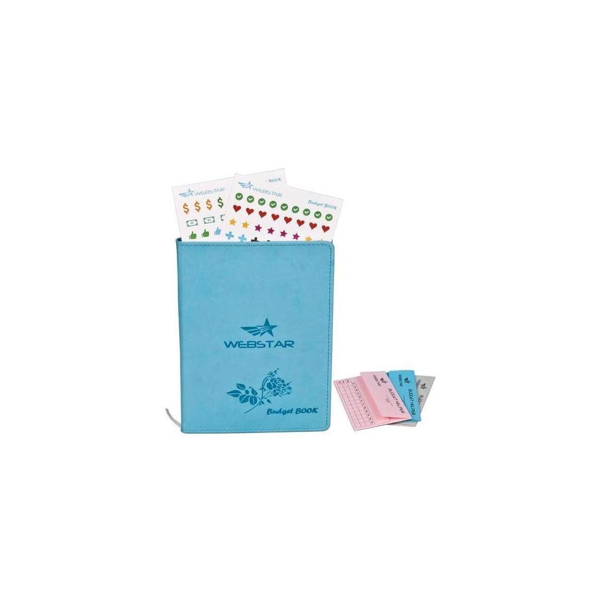 3 Budget Envelopes /& 160 Stickers Bonus Turquoise Undated Hardcover Monthly Tracker 8.2 x 5.9 Notebook Webstar Budget Book Planner Organizer Journal