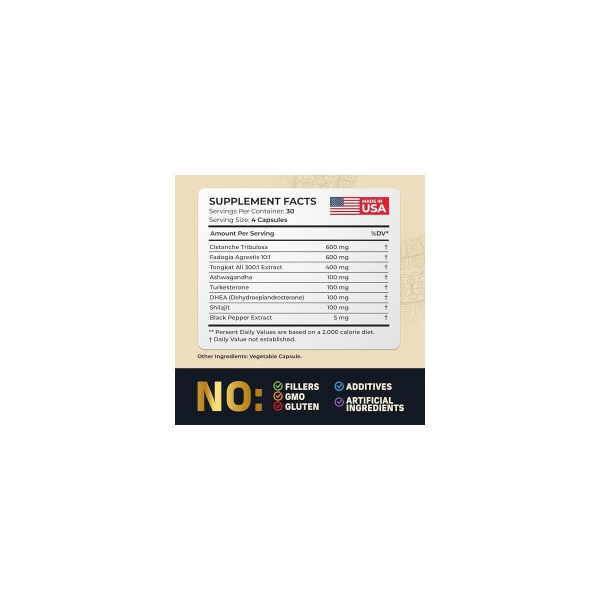 Natural Male Supplement Testosterone Booster 2 Cash Back - RebateKey
