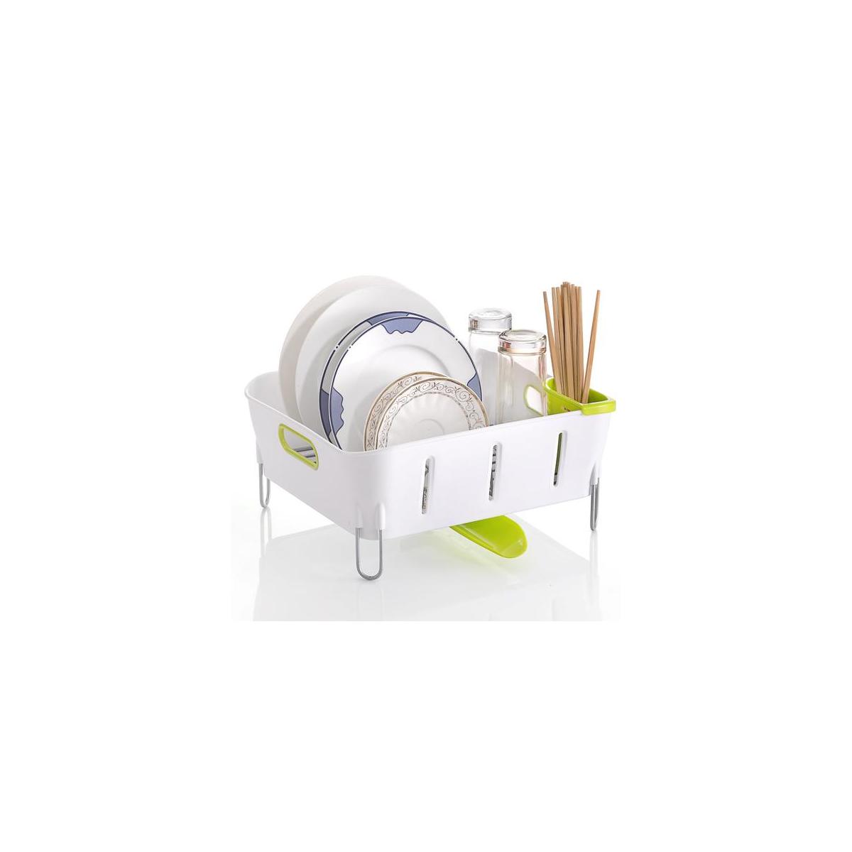 Dish Drying Rack And Drainboard Set With Adjustable Swivel Spout