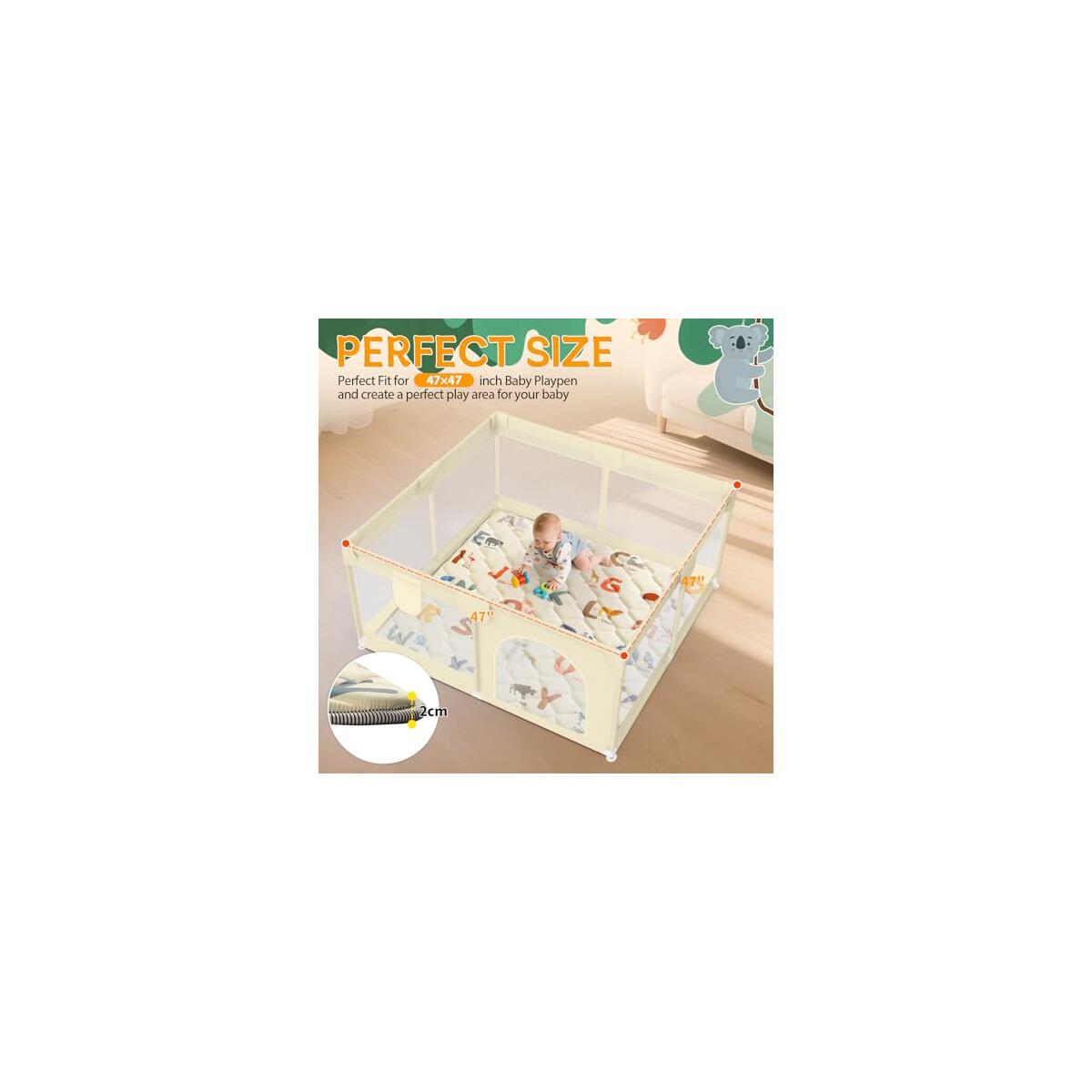 47x47 Play Mat For Playpen Cashback - RebateKey