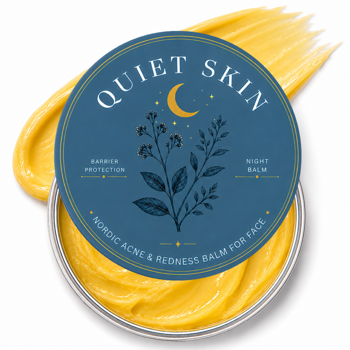 Natural Acne Balm with Beeswax, Sea Buckthorn & Calendula | Botanical Night Balm for Acne-Prone Skin, Breakouts & Redness | Non-Comedogenic Salve for Face | 1 oz