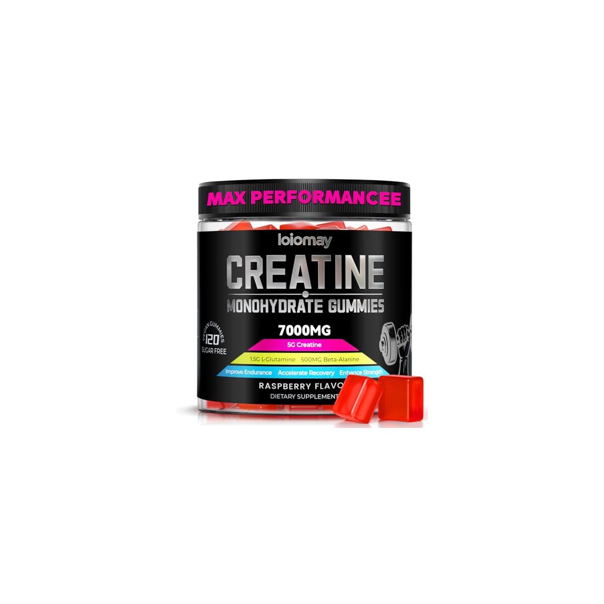 Creatine Monohydrate Gummies 5g for Women & Men (only sold by woot)