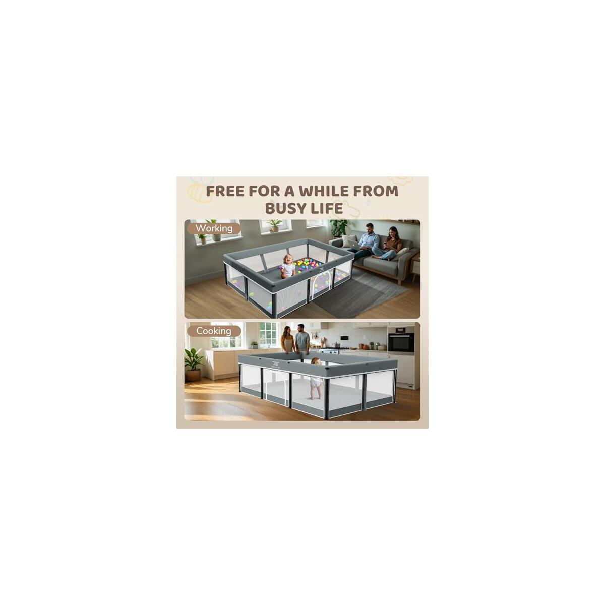Foldable Baby Playpen With Mat 74x50 Cashback Rebate - RebateKey