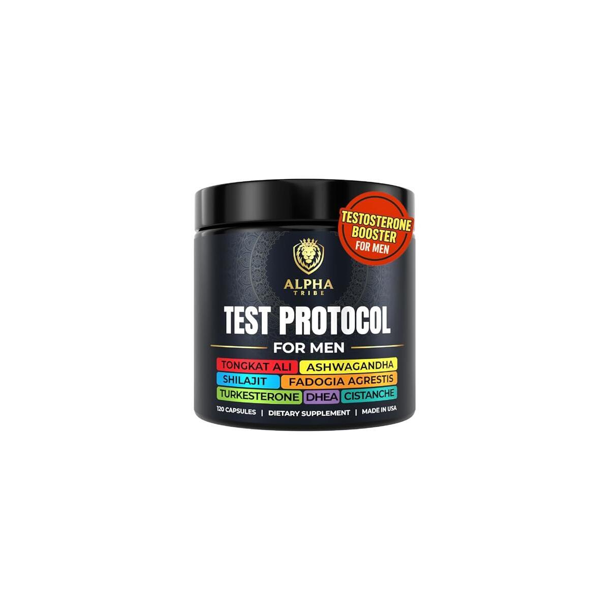 Alpha Tribe Test Protocol - Elite Natural Male Supplement Testosterone Booster with Ashwagandha & Tongkat Ali | Muscle Growth, Libido, Stamina & Strength Support