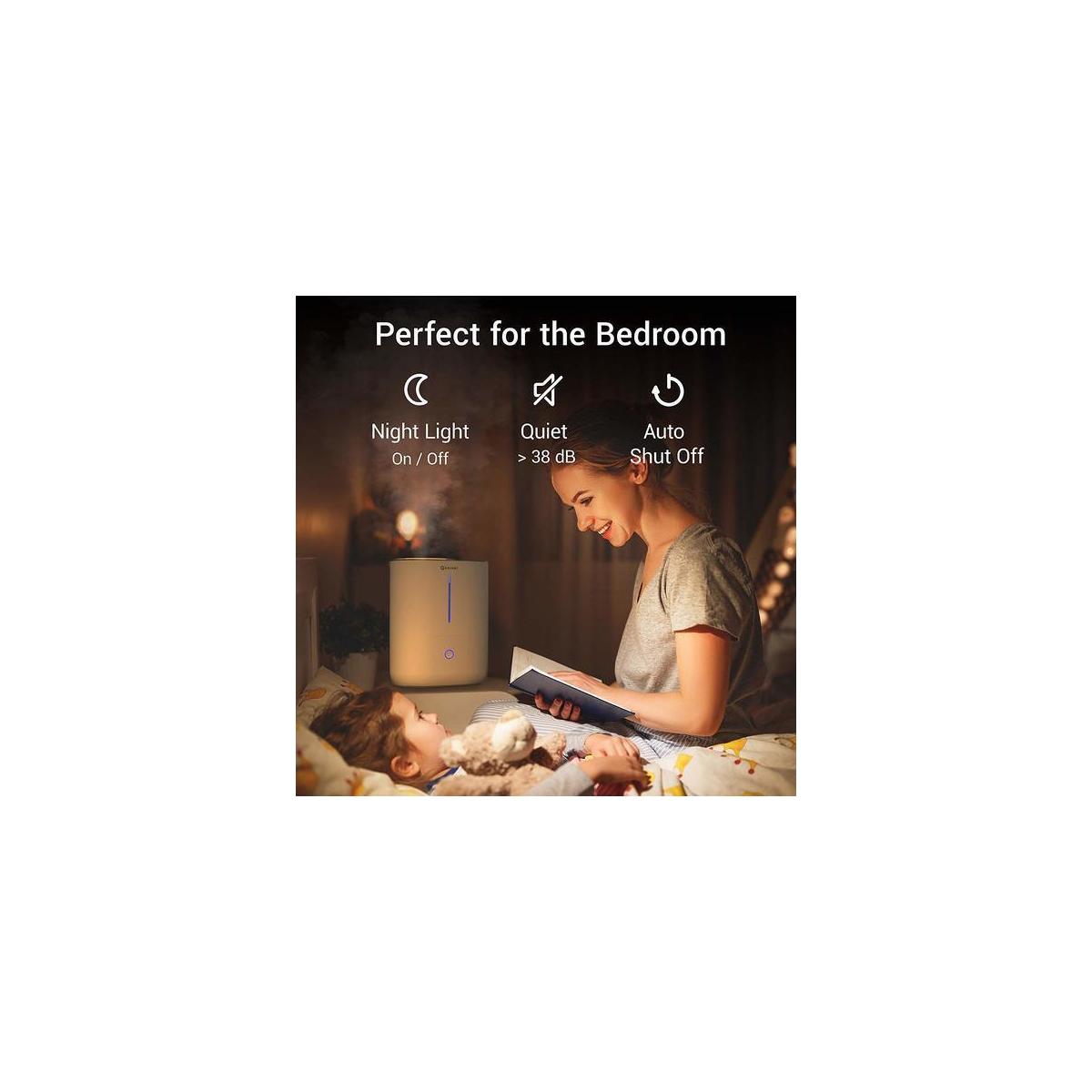 Top Fill Cool Mist Humidifiers For Bedroom & Essential Oil Diffuser