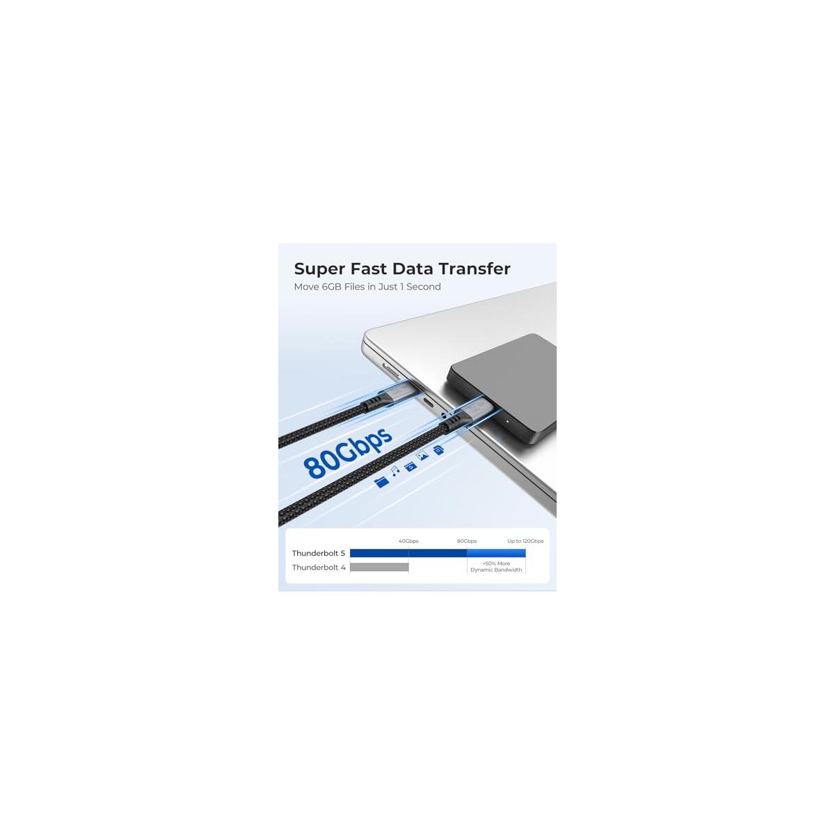 Thunderbolt 5 Cable 5ft 1 5m 1 Rebates - RebateKey