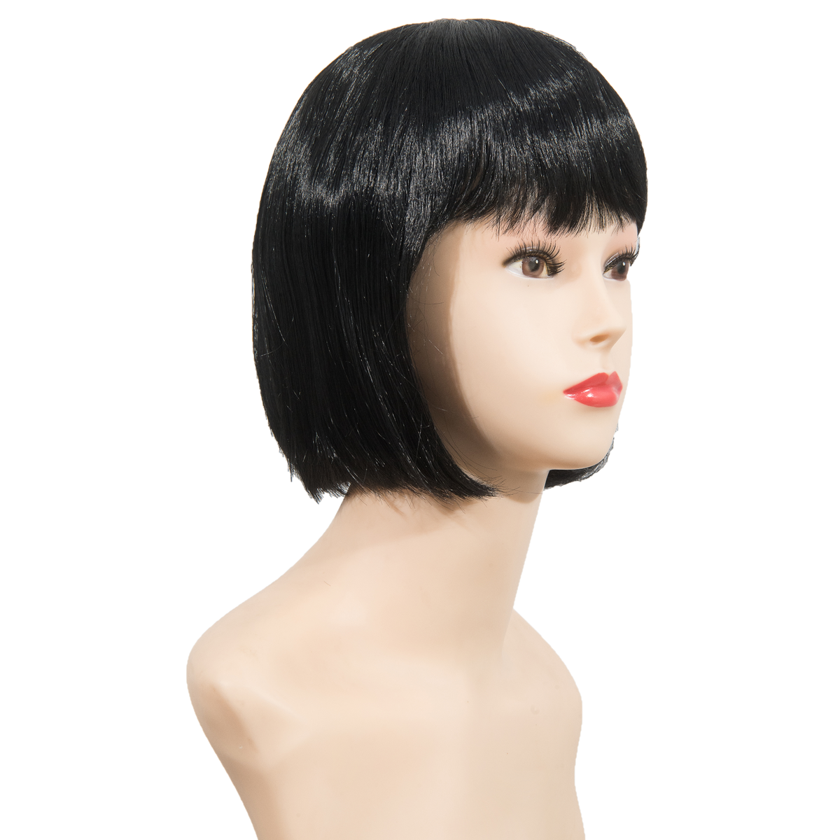 Short Black Bob Wig With Bangs Cash Back - RebateKey