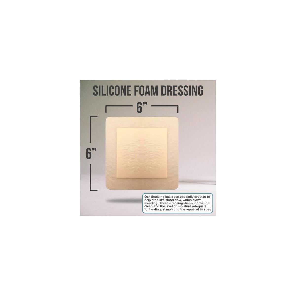 Pack Of 5 6x6 Inches Silicone Foam Dressing Sacral Foam Dressing Bordered Cash Back - RebateKey