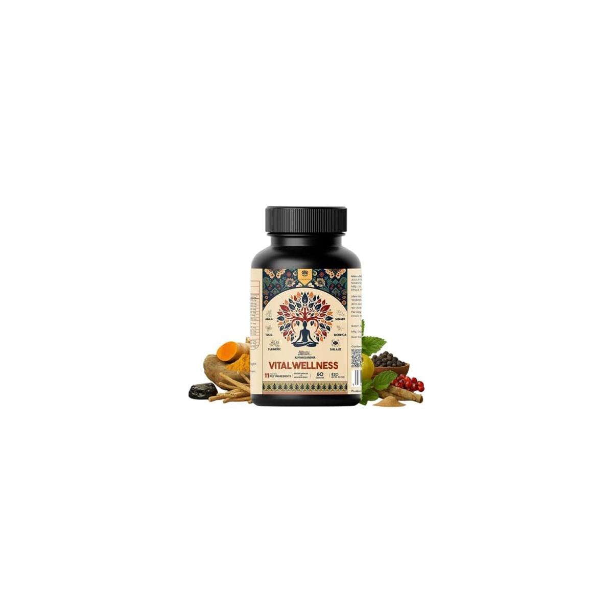 Calm Energy Supplement for Busy Professionals &ndash; Stress Relief & Focus Support | No Jitters No Crash | Natural Formula for Work Productivity | 60 Capsules