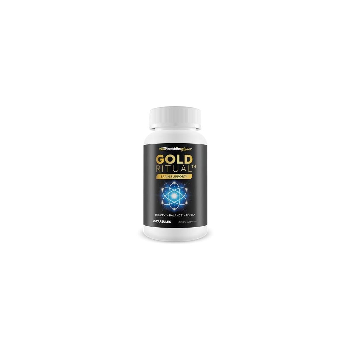 Gold Ritual Advanced Memory Formula Capsules - Our Best Mental Clarity And Focus Supplements - Memory Supplements Highest Rating For Seniors - Mental Focus Vitamins - Central Nervous System Support