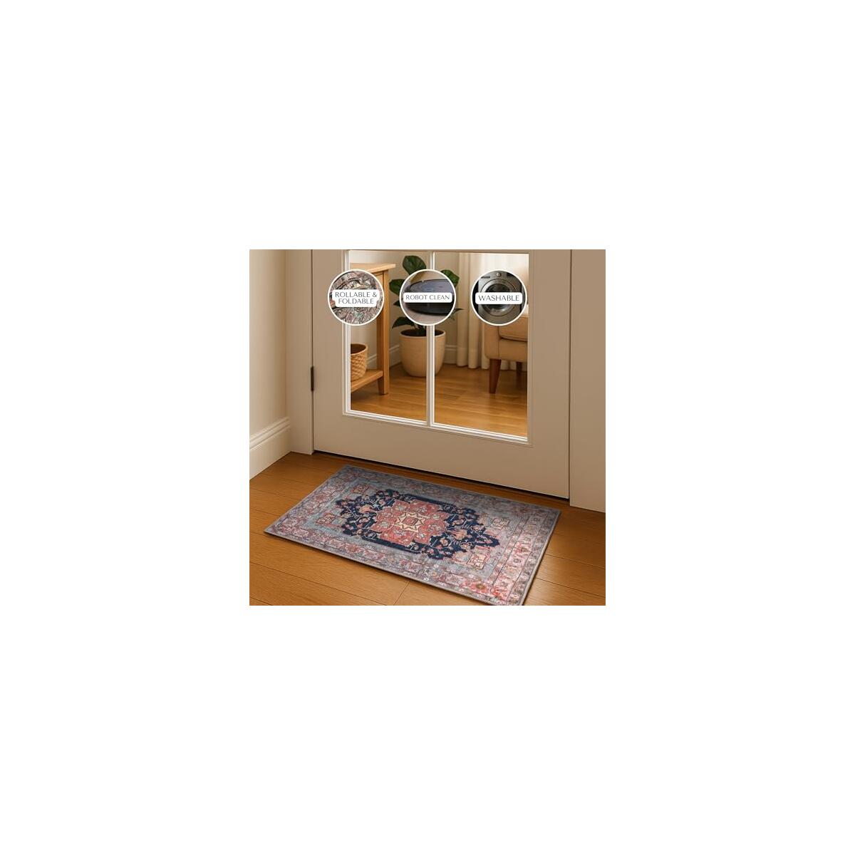 Boho Turkish Mini Rug 2x3 Doormat Size Rebates - RebateKey